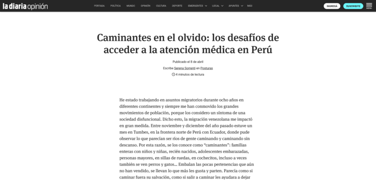 Caminantes en el olvido: los desafíos de acceder a la atención médica en Perú