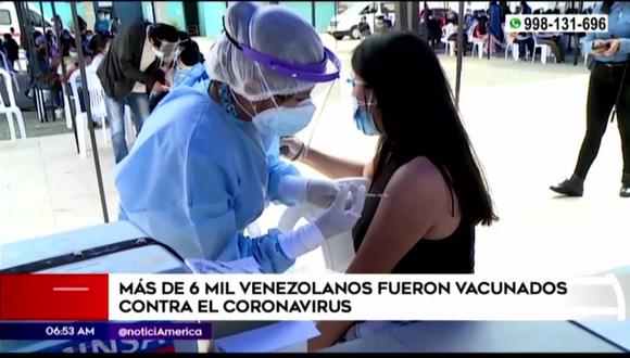 Más de 6 mil venezolanos en Perú ya fueron vacunados contra el COVID-19